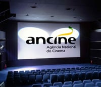 Logo da Ancine reproduzida no cinema (Foto: Divulgação)