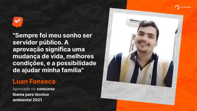 Aprovado conta trajetória para aprovação no concurso Ibama