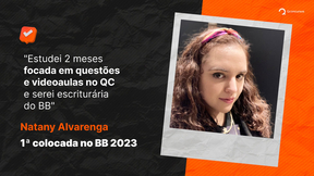 Aprovada em 1º lugar no concurso BB 2023, Natany Alvarenga